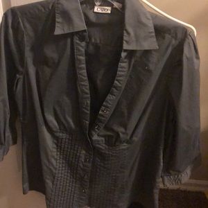 Gray fitted dress shirt